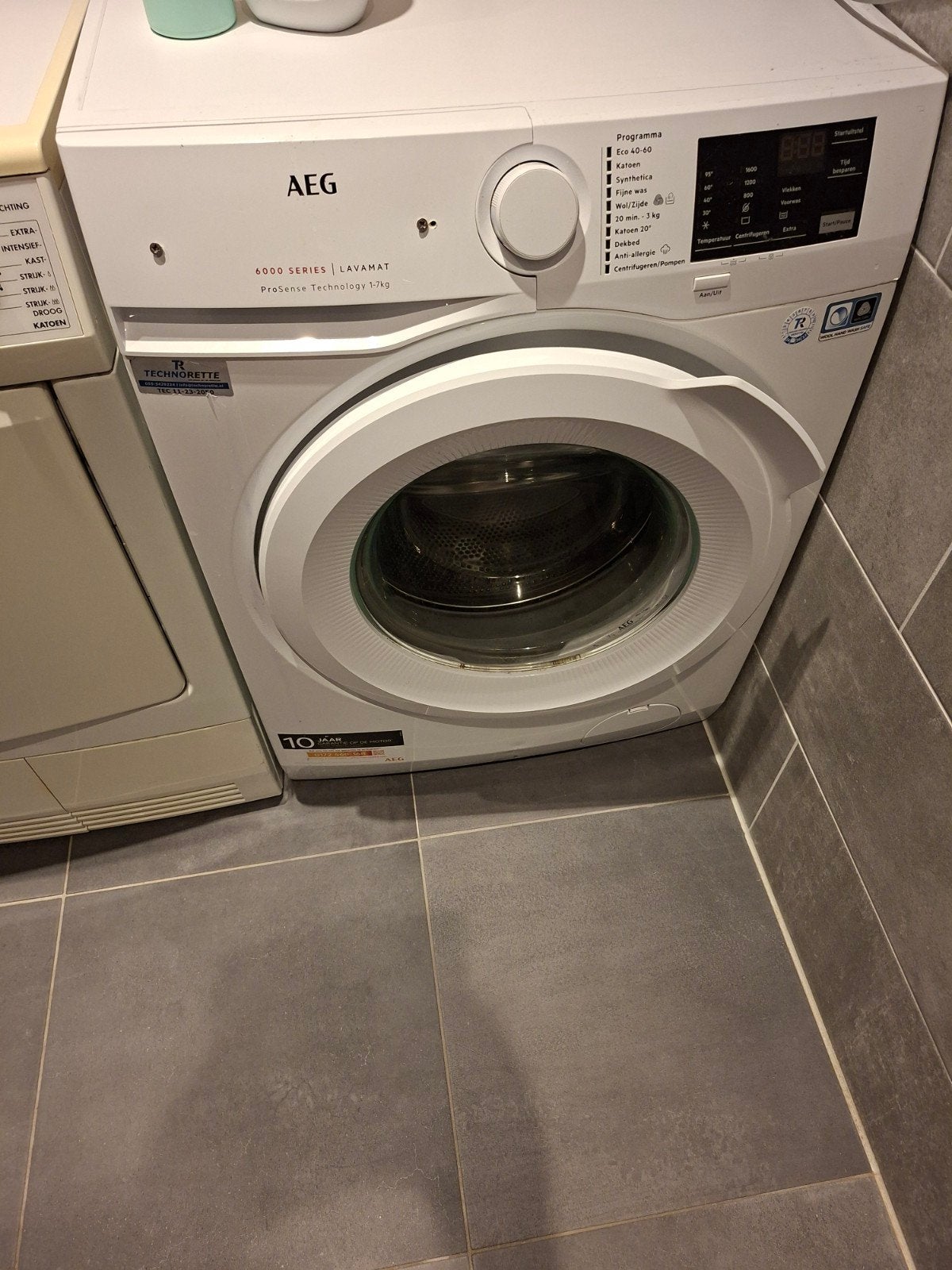 Wasmachine, Ophalen, 1200 tot 1600 toeren