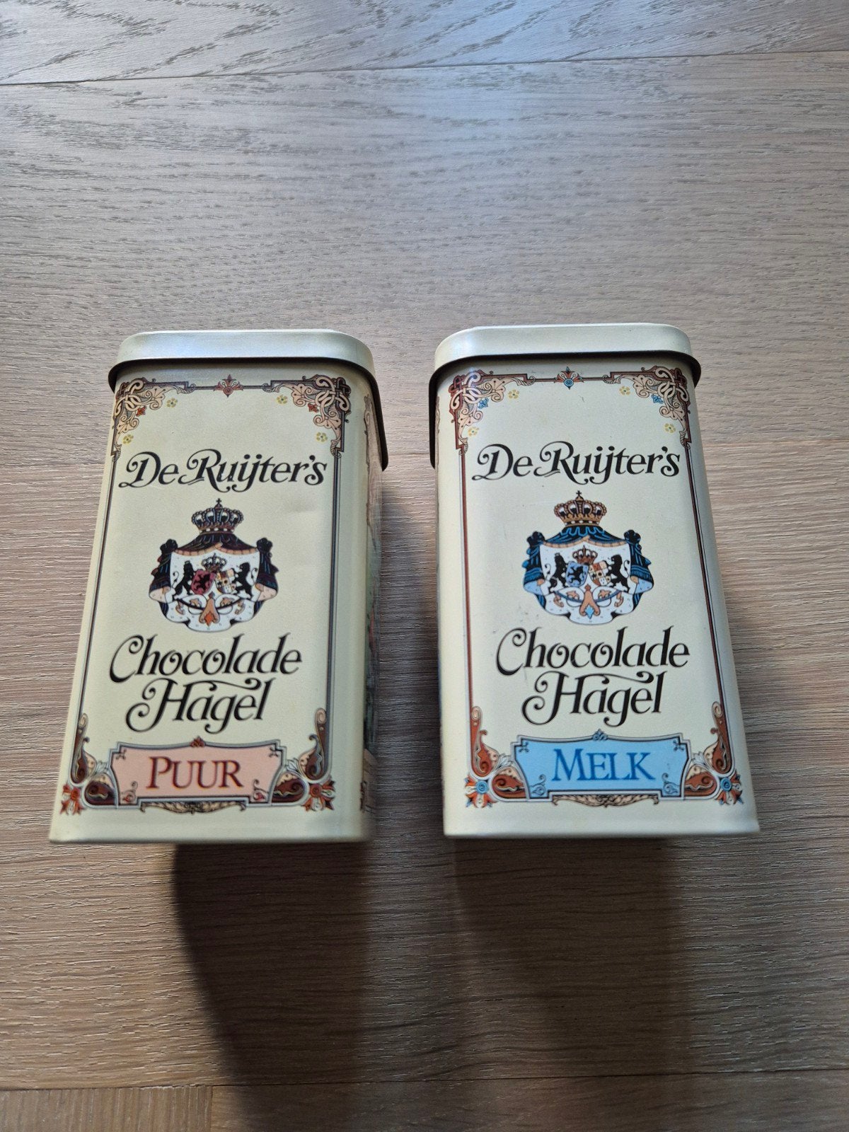 Vintage De Ruijter's Hagelslag Blikken (2 stuks), Ophalen of Verzenden