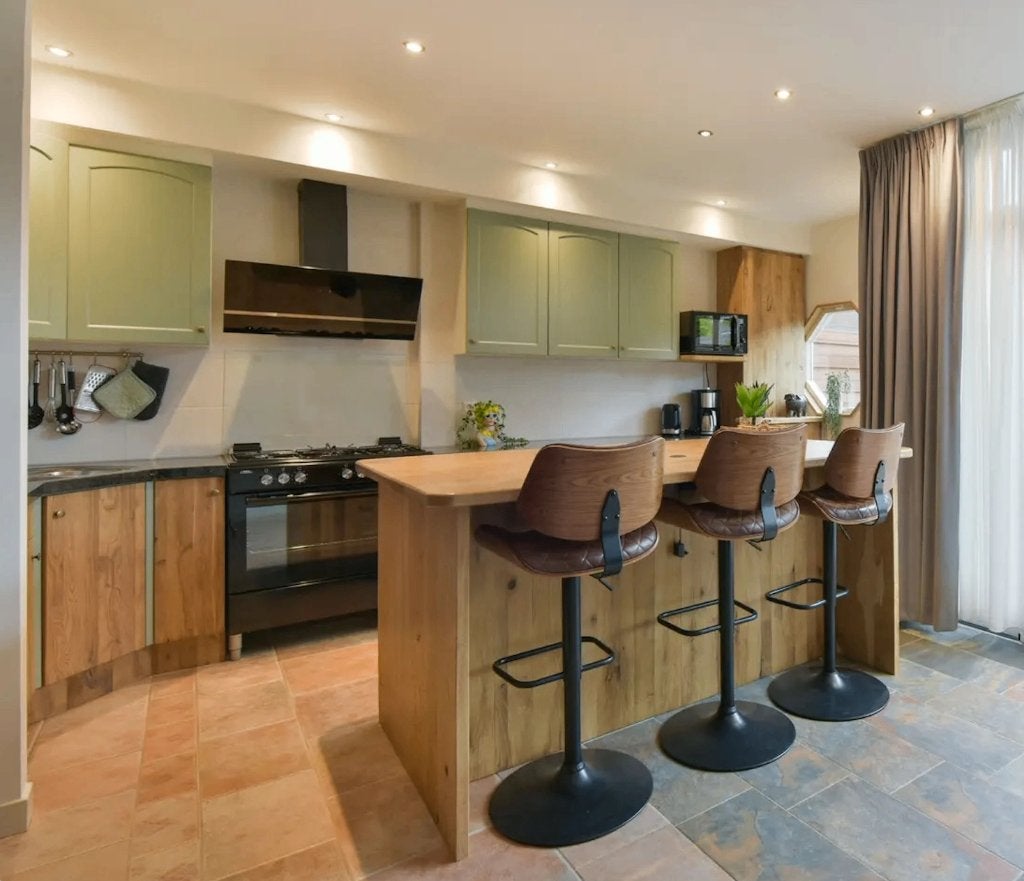 Hoek keuken met keuken eiland, Huis en Inrichting, Ophalen, Gebruikt, Hoekkeuken, Graniet of Steen