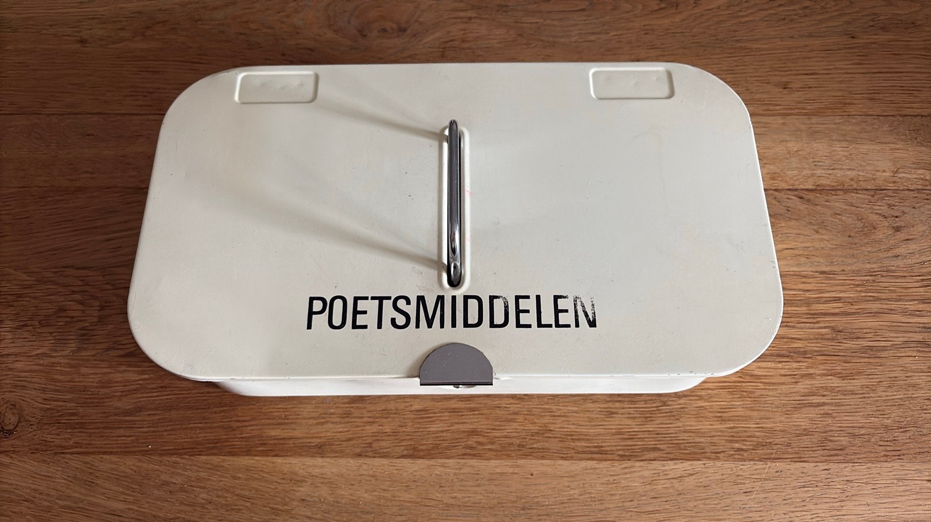 Retro blik voor poetsmiddelen, Ophalen, Huis en Inrichting