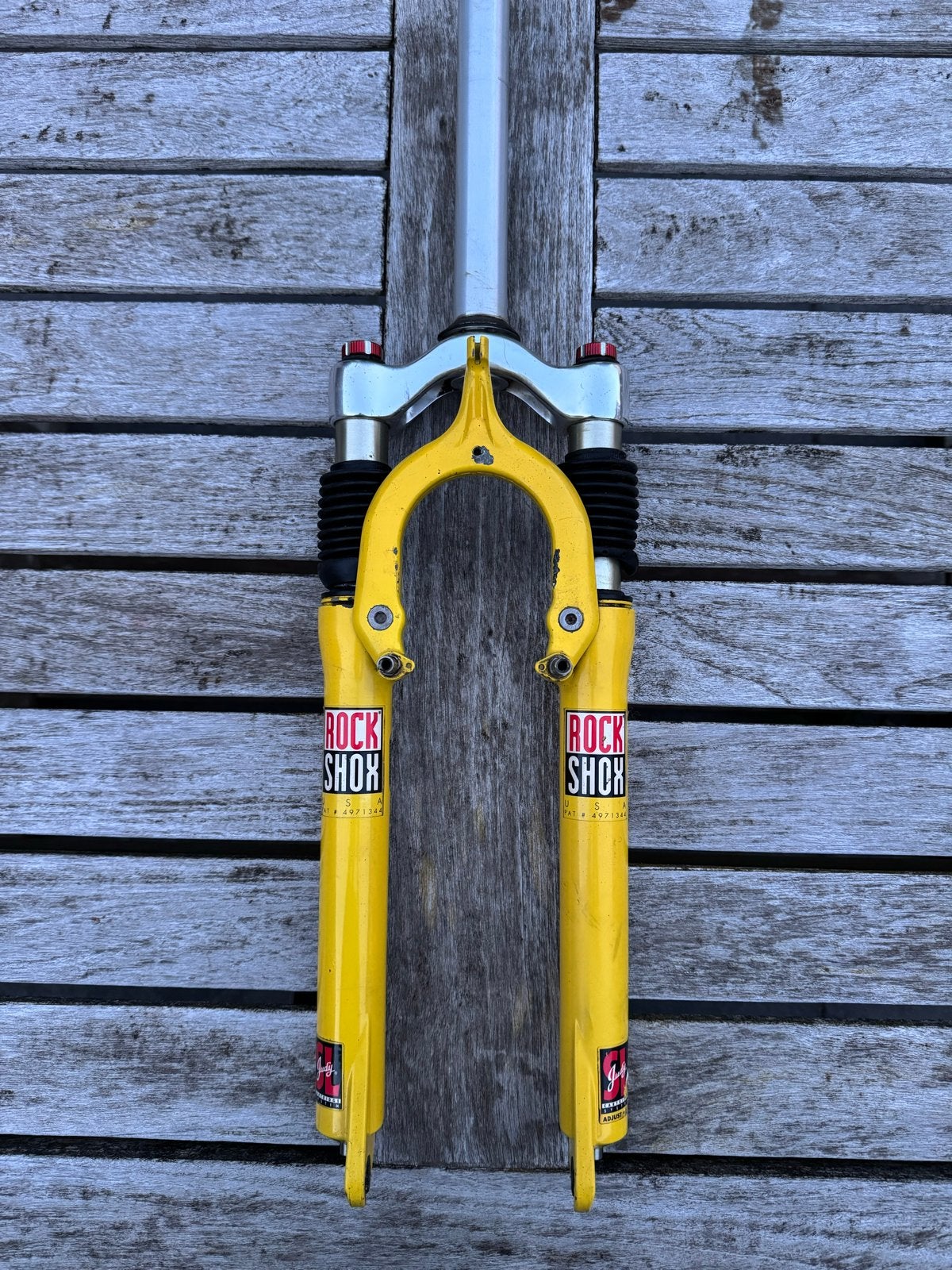 Zeldzame 96 RockShox Judy SL Ti Voorvork - 1 1/8" - 19cm, Gebruikt, Ophalen of Verzenden, Voorvork, Aluminium