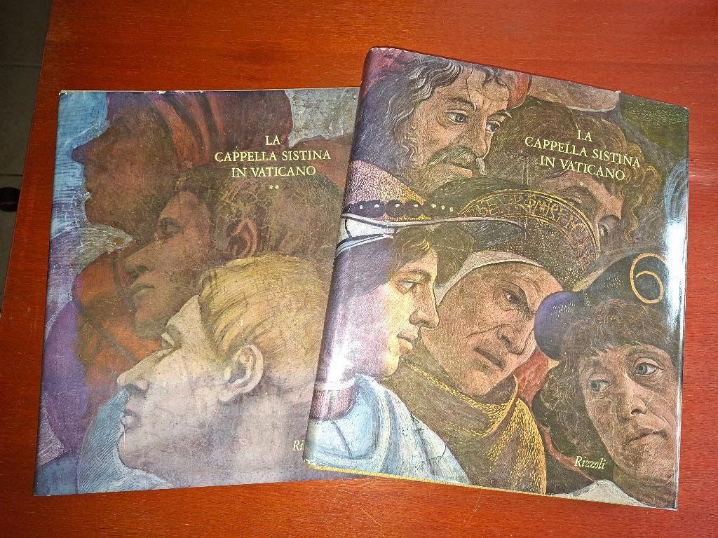 2 boeken Sixtijnse kapel, Boeken, Ophalen of Verzenden, Schilder- en Tekenkunst, Onbekend, Gelezen