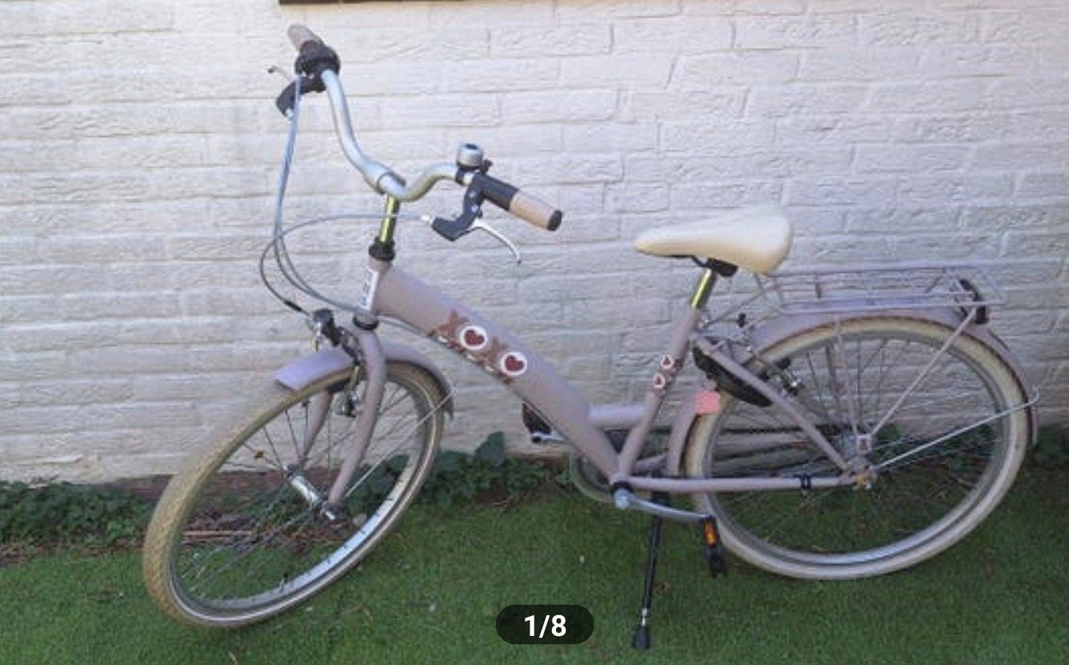 Meisjesfiets Fun bike, Lots of Love 24 inch, mat lila/beige, Ophalen, Gebruikt, 24 inch, Versnellingen