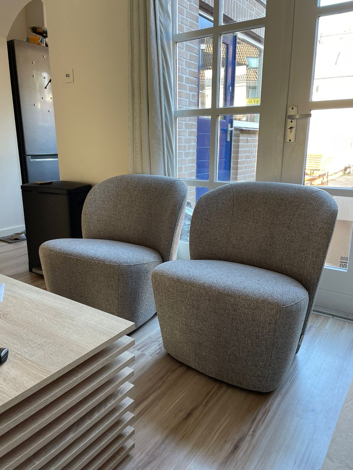 2x vtwonen fauteuil Lofty, Ophalen, Minder dan 75 cm, Zo goed als nieuw, 50 tot 75 cm
