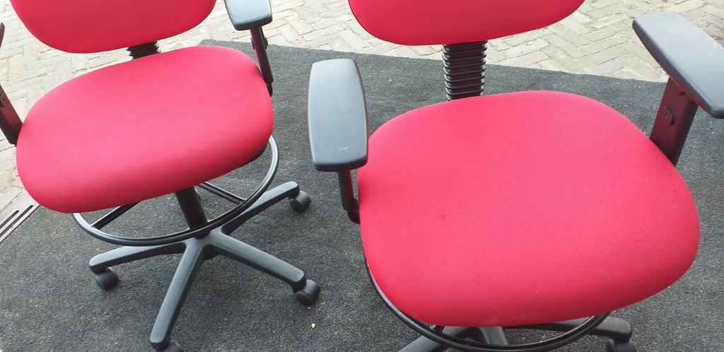 Bureau stoelen, Ophalen of Verzenden, Rood