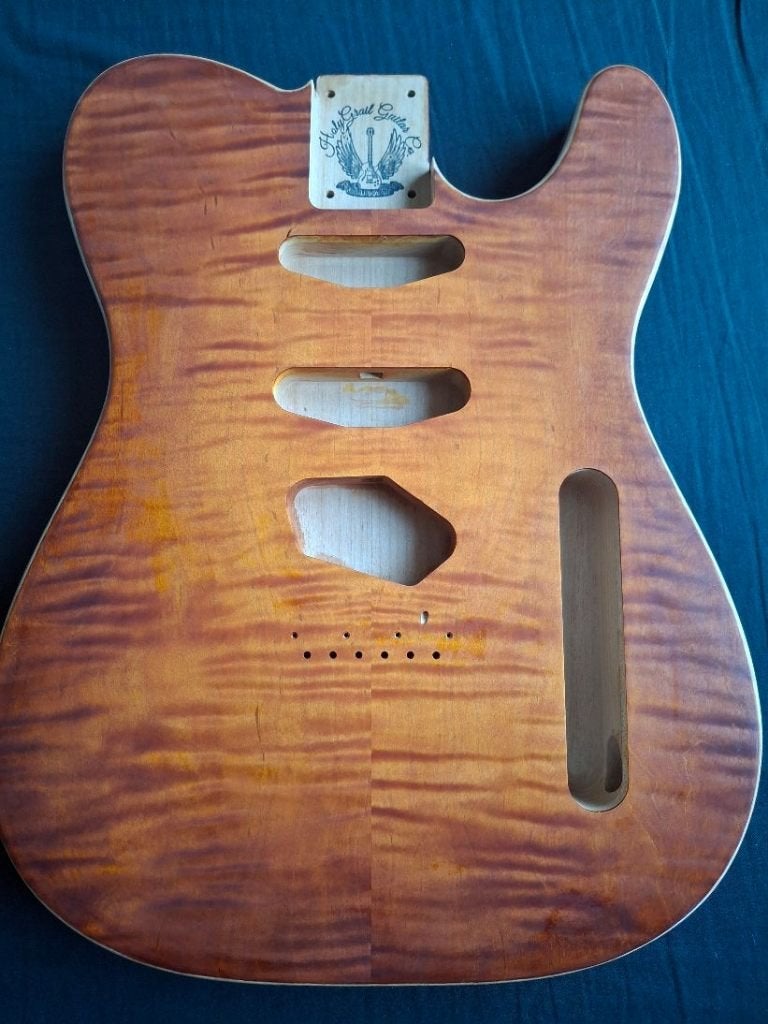 Lichte telecaster body met flame maple top, Ophalen of Verzenden, Zo goed als nieuw, Elektrische gitaar