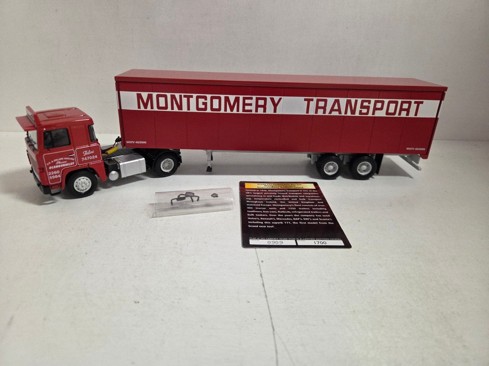 Corgi Scania 111 Montgomery Transport, Corgi, ., Ophalen of Verzenden, Zo goed als nieuw