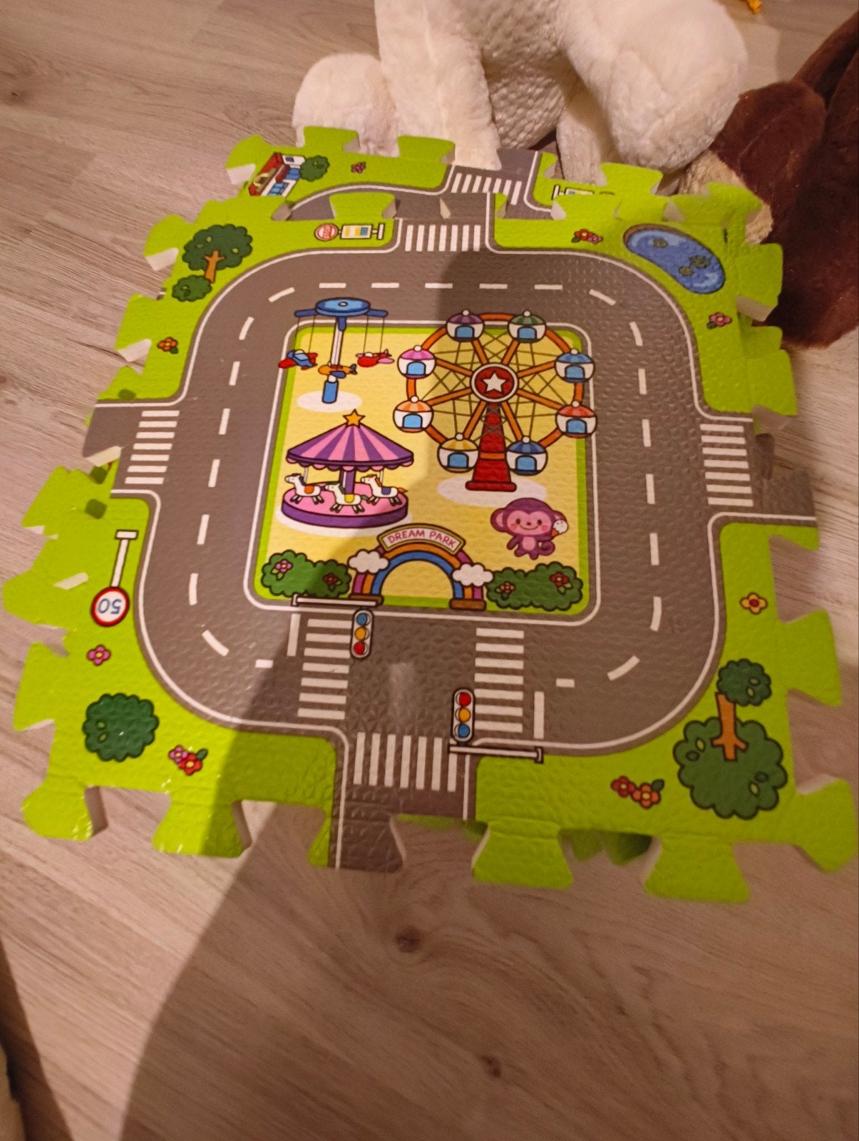 Speelmat met wegen en pretpark design, Ophalen, Gebruikt, Jongen of Meisje