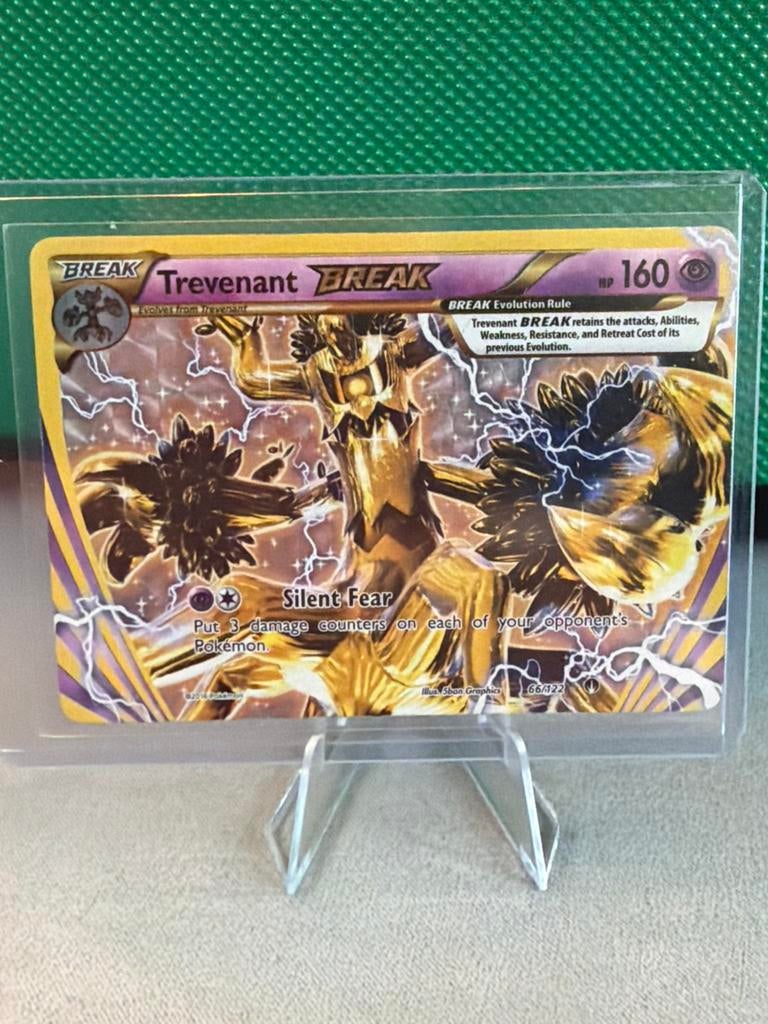 Pokémon Trevenant BREAK kaart (XY BREAKpoint 66/122), Ophalen of Verzenden, Zo goed als nieuw, Losse kaart, Foil