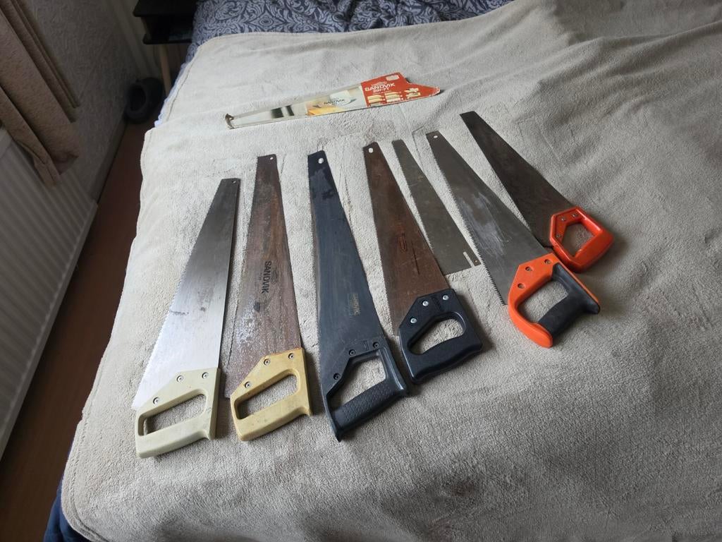 7 goede handzagen voor hout zie foto,s., Ophalen