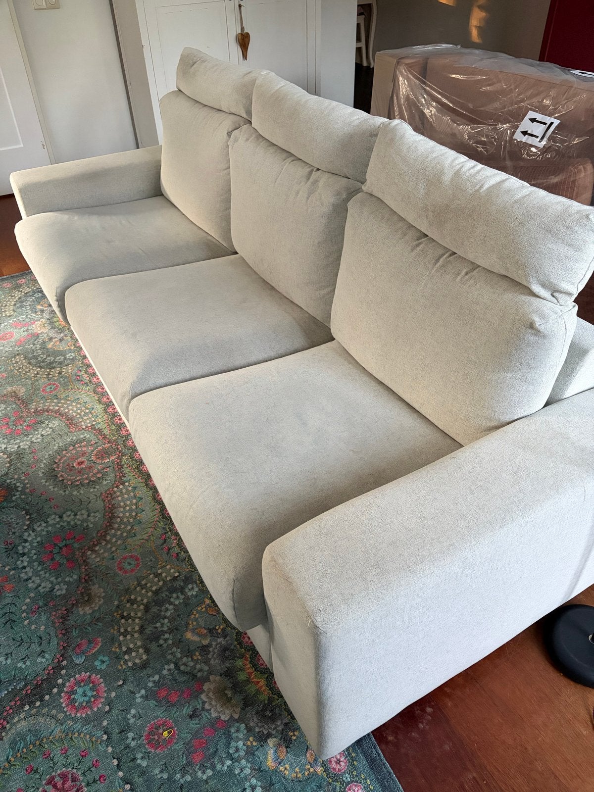 Ikea Vimle 3-zits bank Gunnared beige met hocker