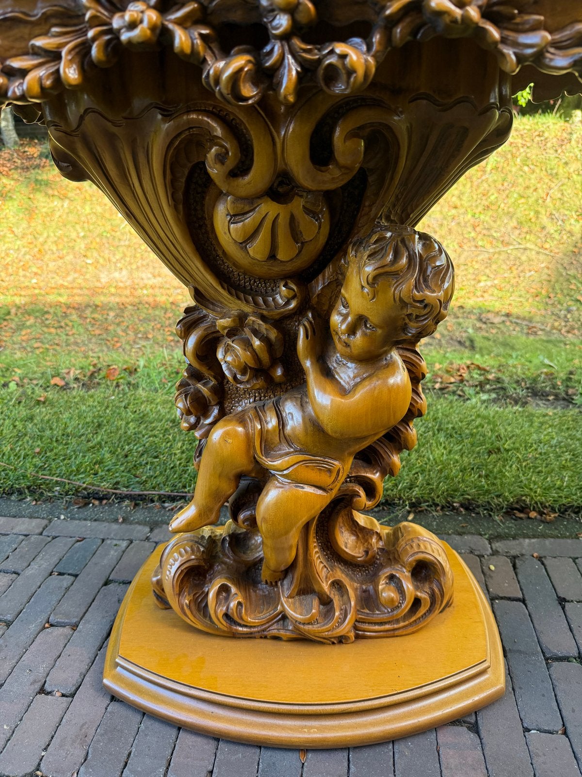 Prachtige Barok Console Tafel met Engelen, Ophalen
