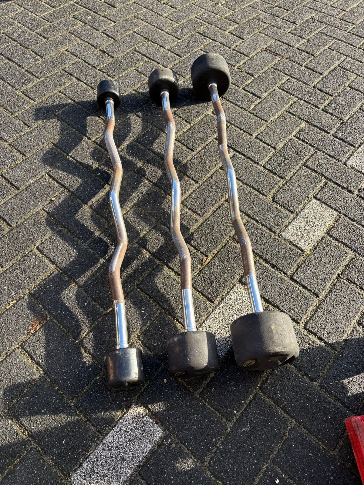 Lifemaxx vaste ez curl bar stang stangen 10-15-25 kg, Ophalen, Gebruikt, 10-15 en 25 kg, Lifemaxx