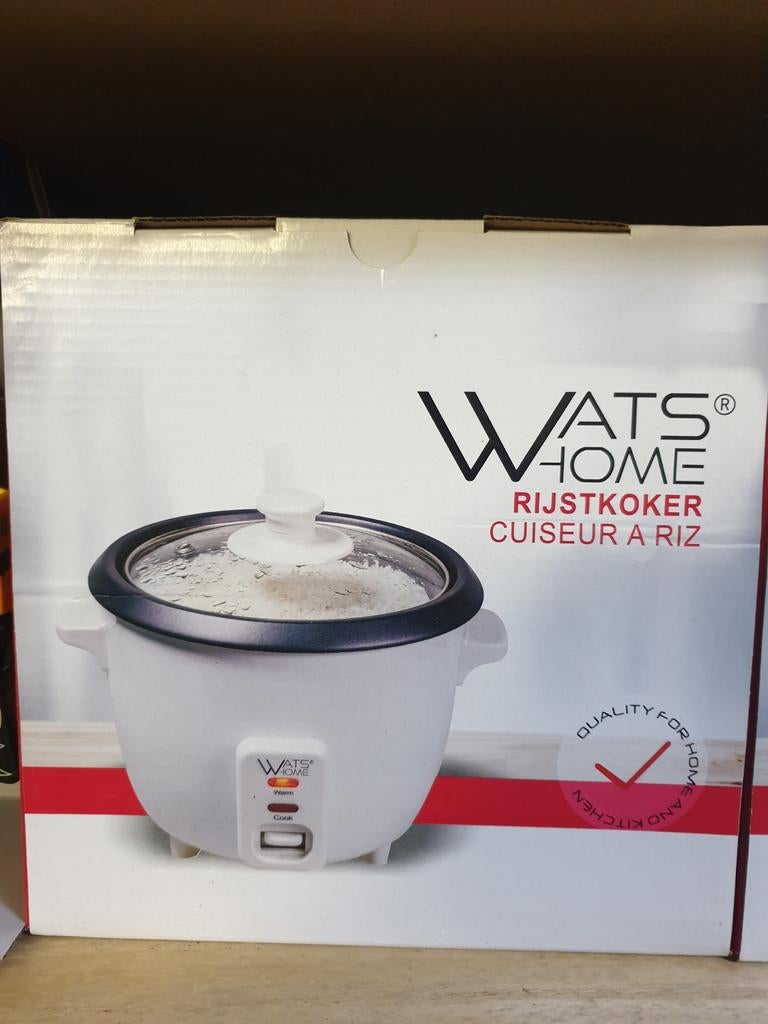 WATS HOME Rijstkoker 0.6L - Compact en Handig, Ophalen of Verzenden, Nieuw