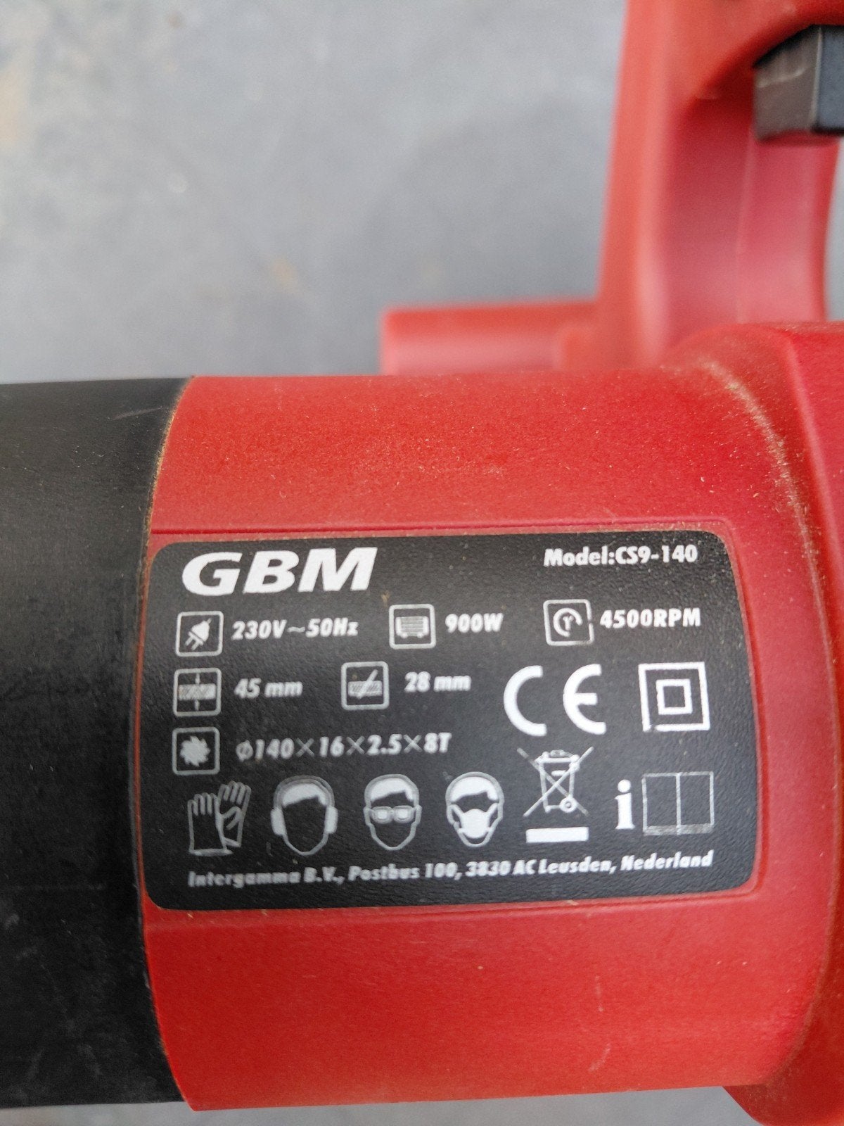 GBM Cirkelzaag CS9-140 - 900W, 140mm zaagblad, Gebruikt, Cirkelzaag, 600 tot 1200 watt, Ophalen of Verzenden