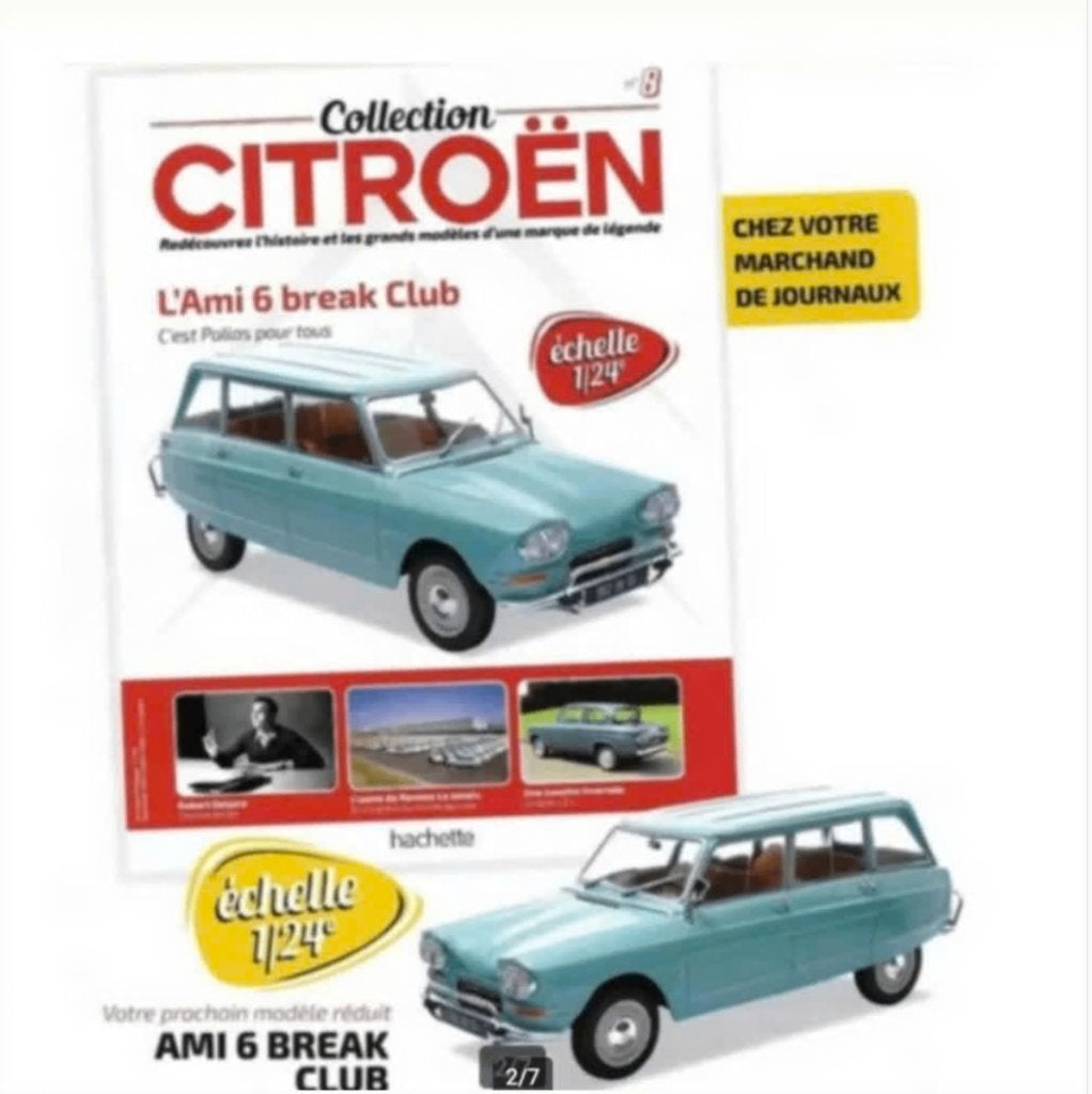 Citroen Ami 6 break Club serie Citroen schaal 1:24 serie # 8, Verzenden, Nieuw, Auto, Overige merken