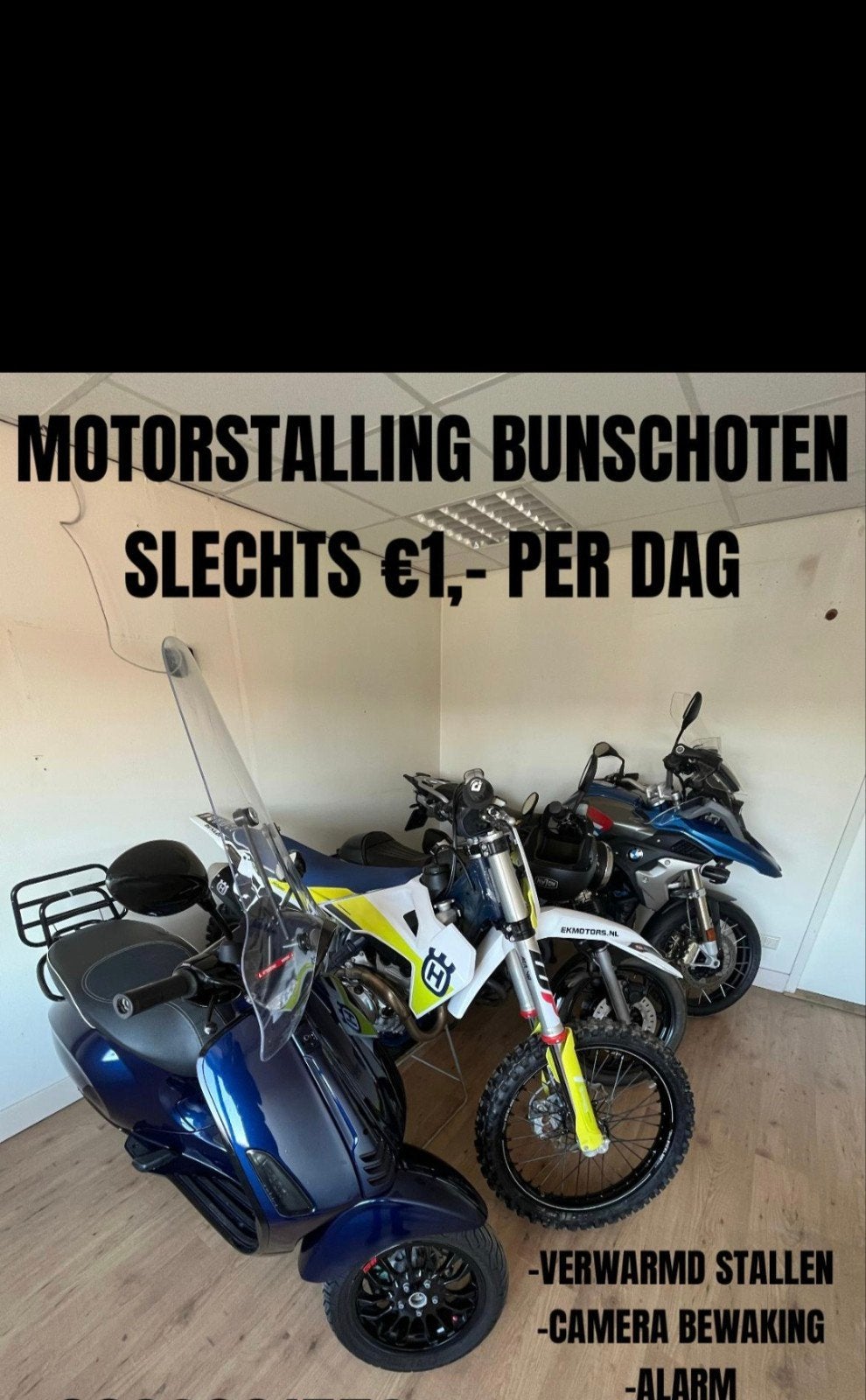 MOTORSTALLING IN BUNSCHOTEN bij AMERSFOORT, Ophalen of Verzenden