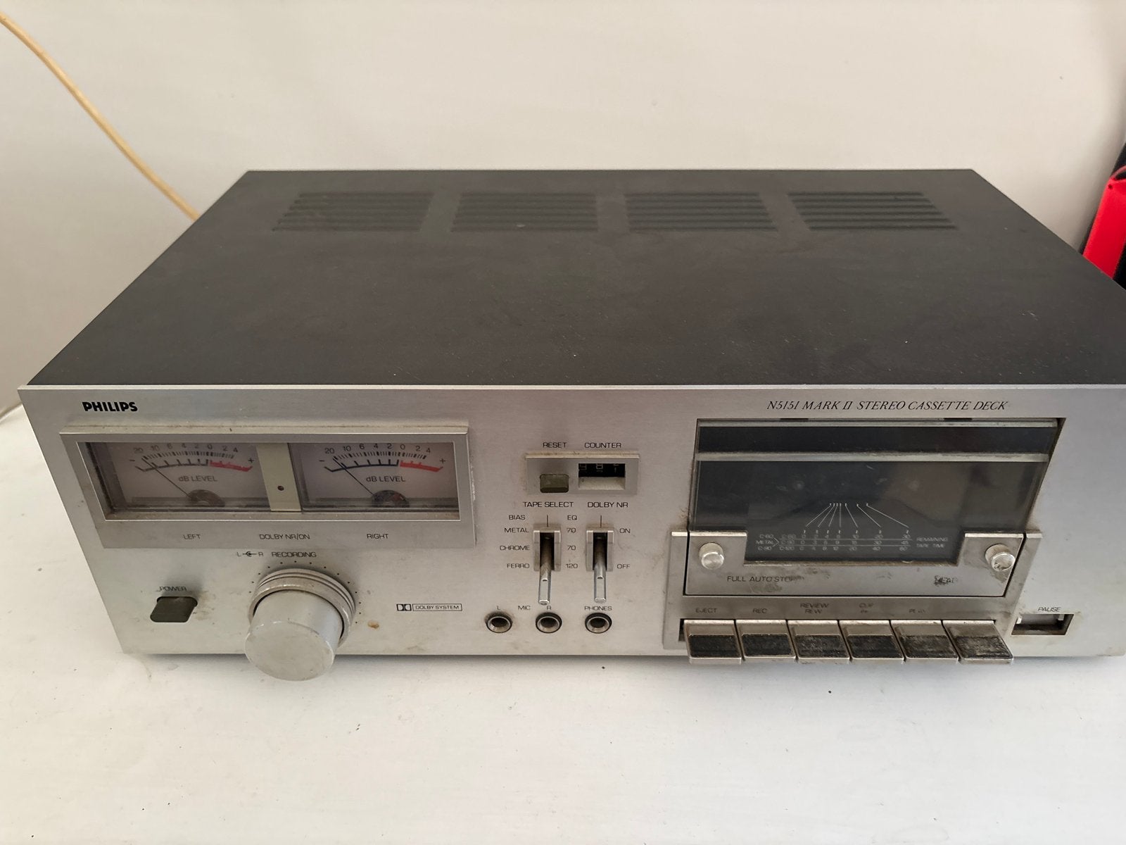 Philips N5151 Mark II Stereo Cassette Deck, Ophalen of Verzenden, Enkel, Philips, Tiptoetsen
