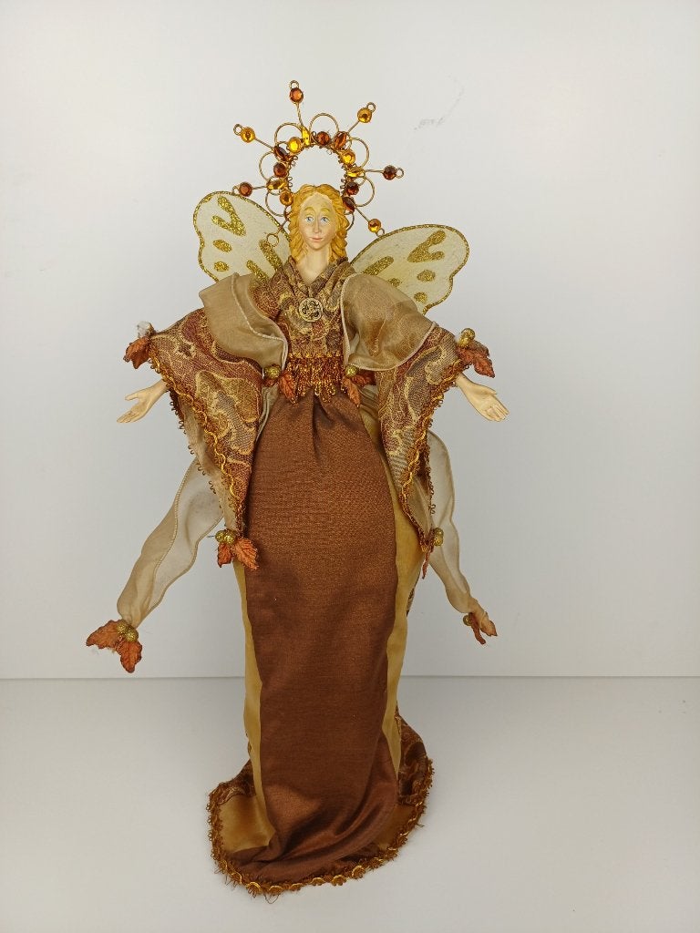 Groot BOHO-CHIC beeld/pop van een engel vintage kerstengel, Ophalen of Verzenden, Gebruikt