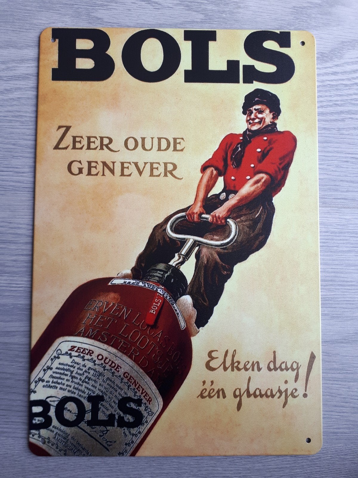 Bols Genever 20x30 cm Metalen Reclamebord, Verzamelen, Ophalen of Verzenden, Nieuw, Reclamebord