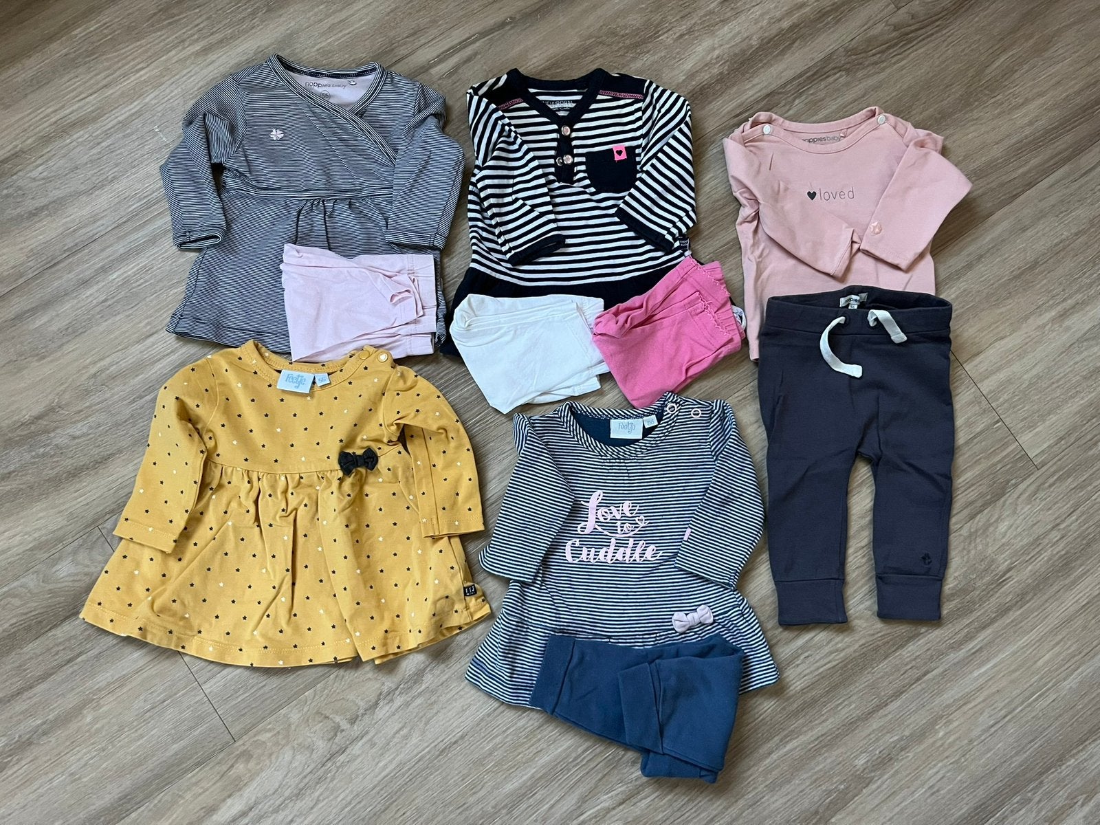 Prachtig pakket babykleding newborn meisje naar 50/56 merk, Ophalen of Verzenden, Gebruikt, Maat 56