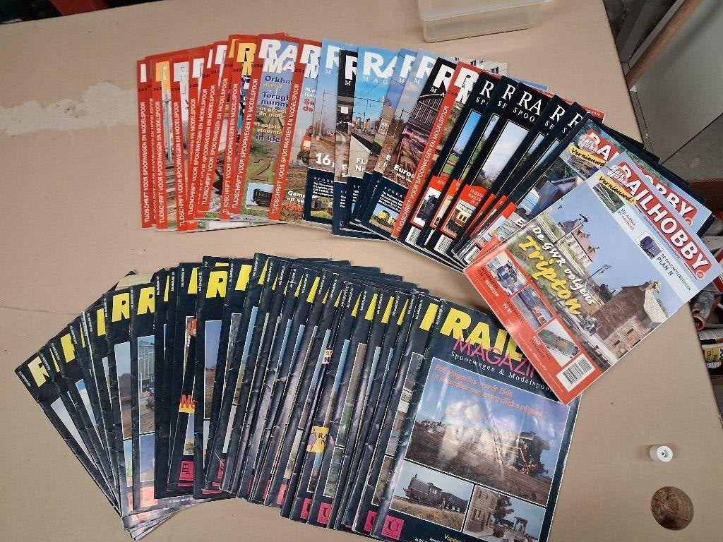 50+ railmagazines + paar railhobby, Overige merken, Gebruikt, Gelijkstroom of Wisselstroom, Boek, Tijdschrift of Catalogus