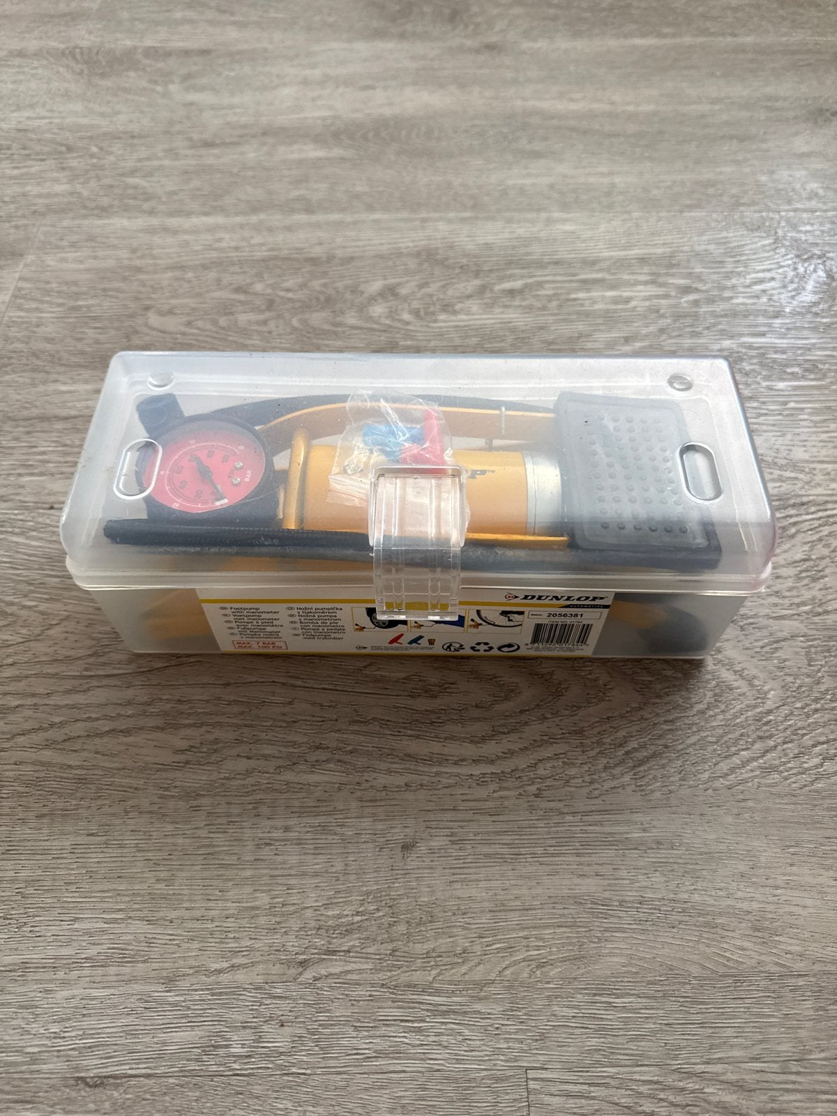Dunlop Voetpomp met Drukmeter - Nieuw in doos, Ophalen of Verzenden, Drukmeter, Nieuw