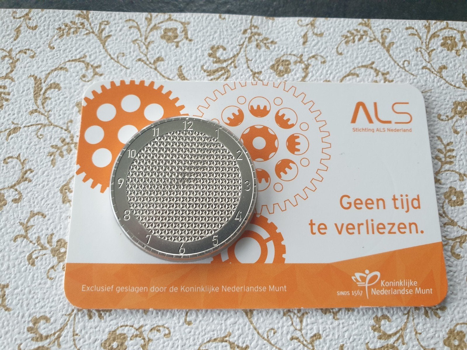 Penning ALS Geen tijd te verliezen 2021 in coincard, Ophalen of Verzenden, Overige waardes