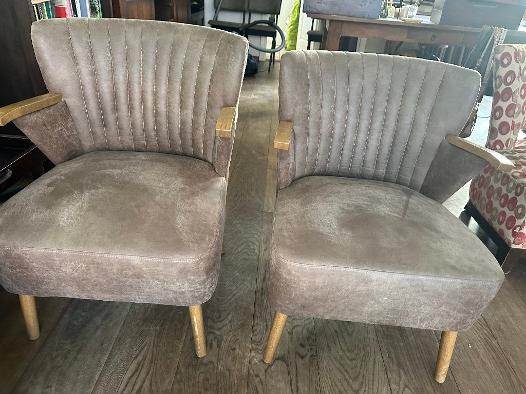 2 zit stoelen van Riviera Maison, Ophalen, Gebruikt, Twee, Bruin