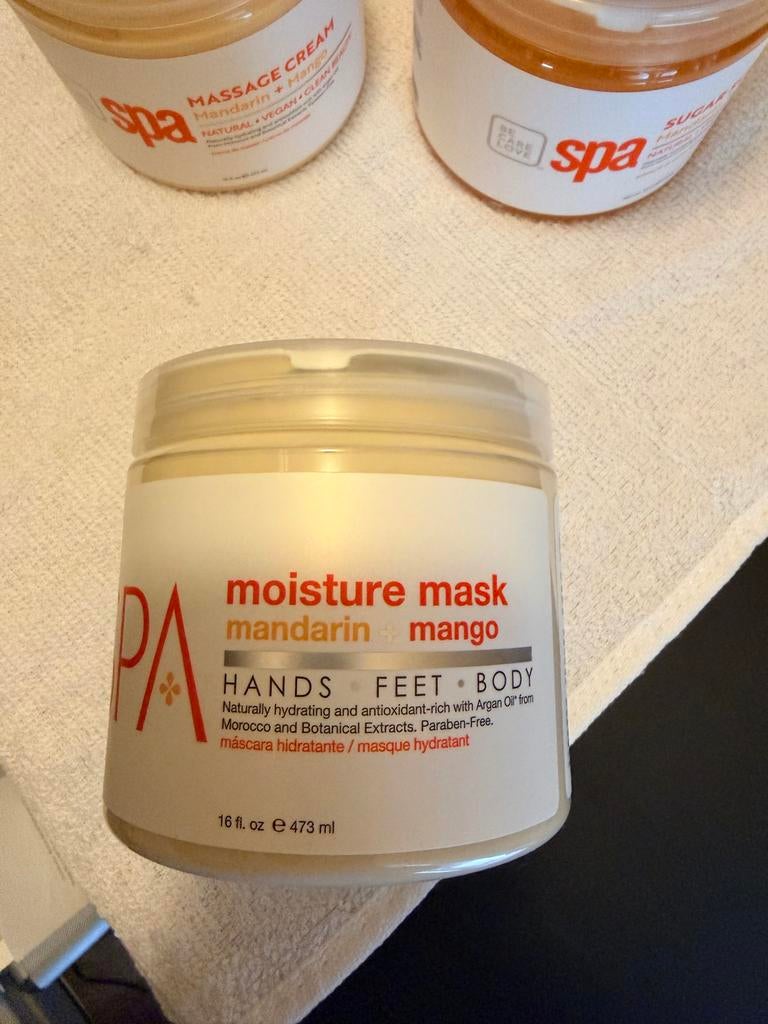 Professionele Spa Serie: Mandarin + Mango Verzorgingsset, Ophalen of Verzenden, Zo goed als nieuw