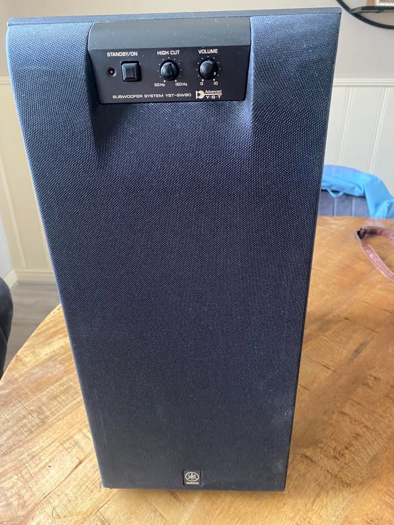 YAMAHA YST-SW90 actieve subwoofer, 120 volt, 80 watt, Overige typen, Zo goed als nieuw, 60 tot 120 watt, Ophalen