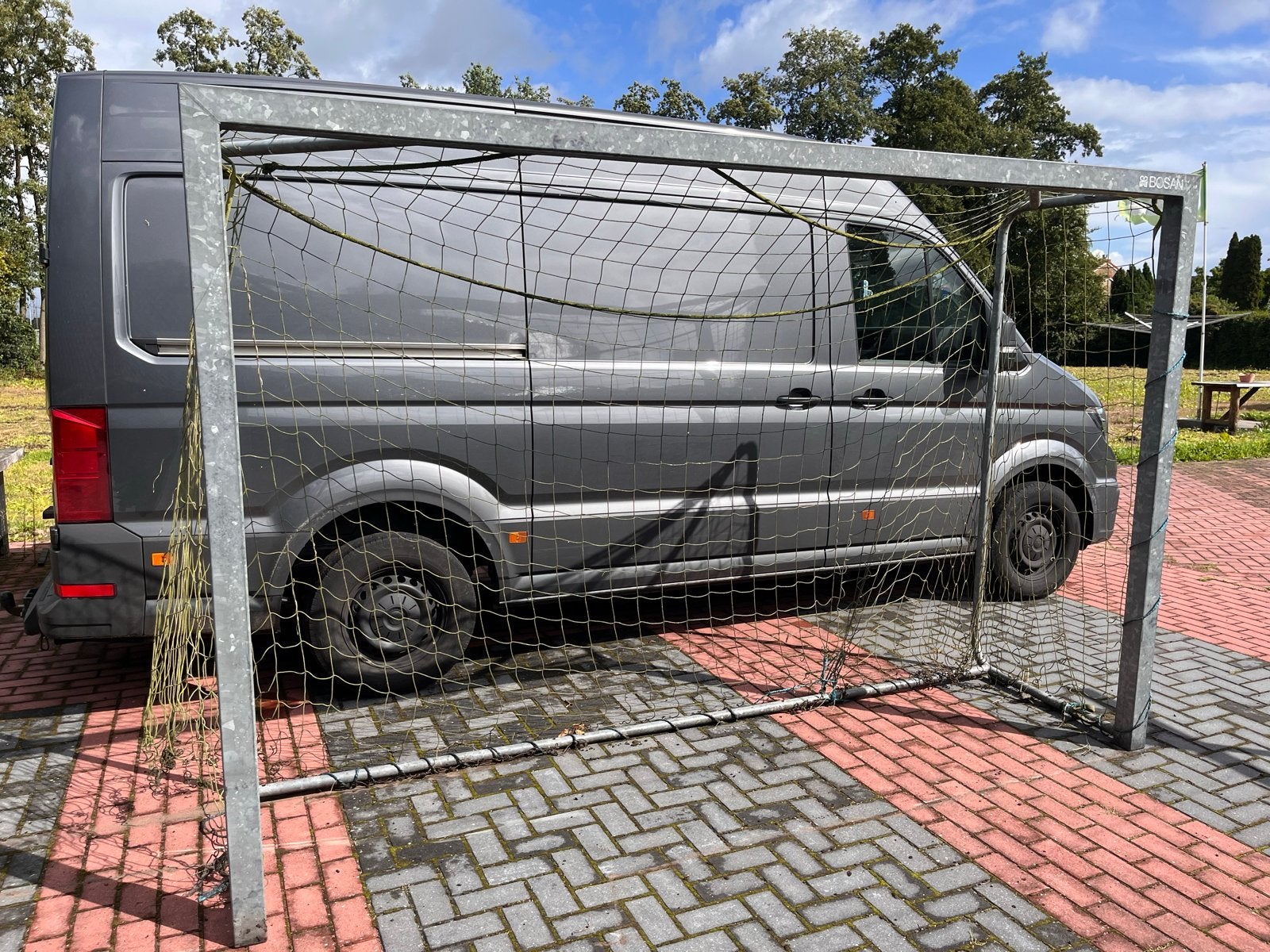 Bosan voetbaldoelen / voetbal goals met net en grondankers, Maat XS of kleiner, Ophalen, Gebruikt, Overige typen
