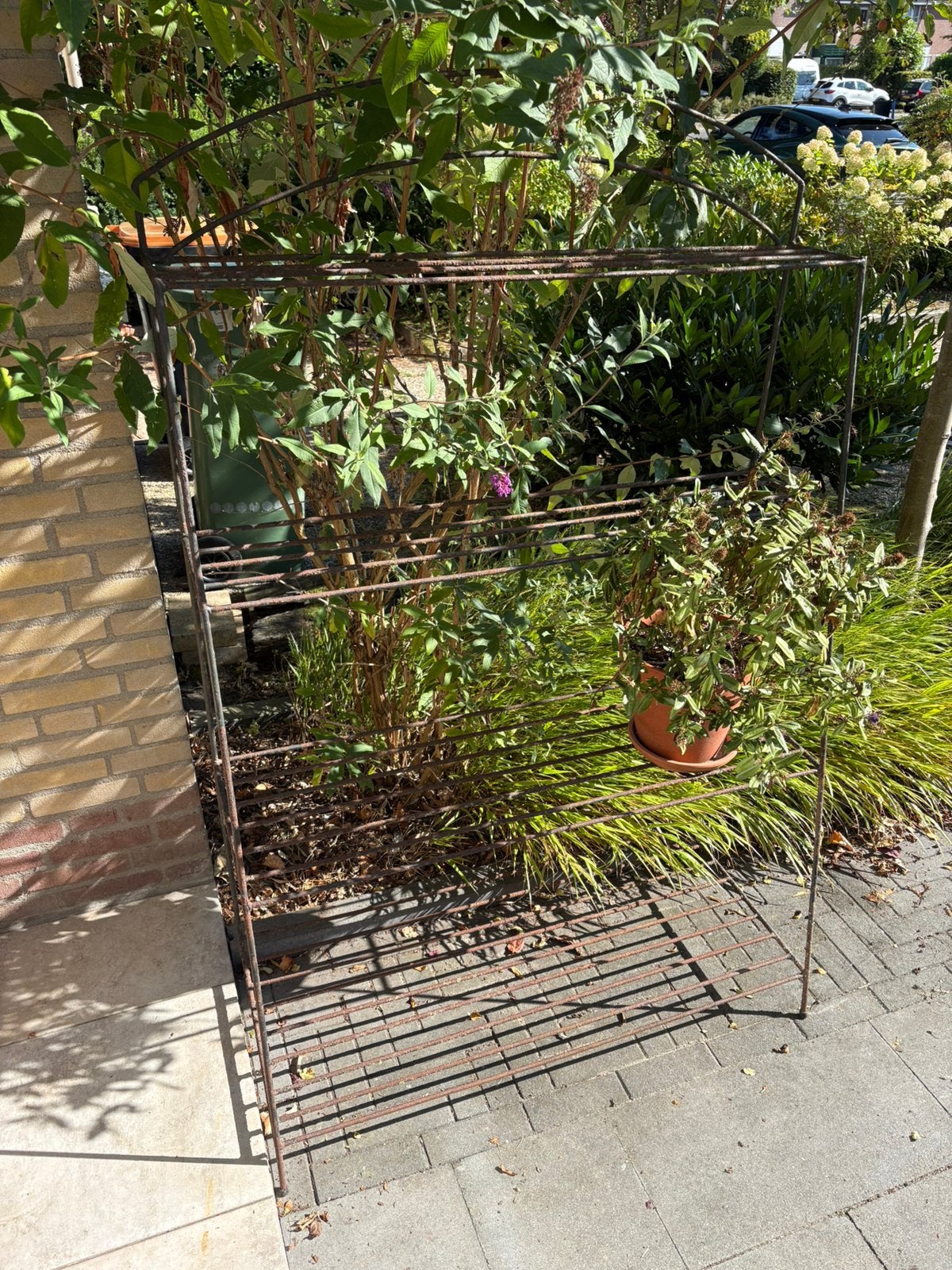 Tuinrek voor potten, Ophalen, Gebruikt