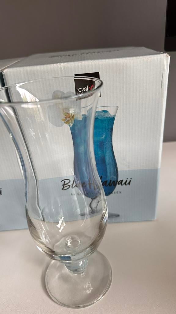 Royal Leerdam blue hawaii cocktailglazen (7), Ophalen of Verzenden, Zo goed als nieuw, Overige typen
