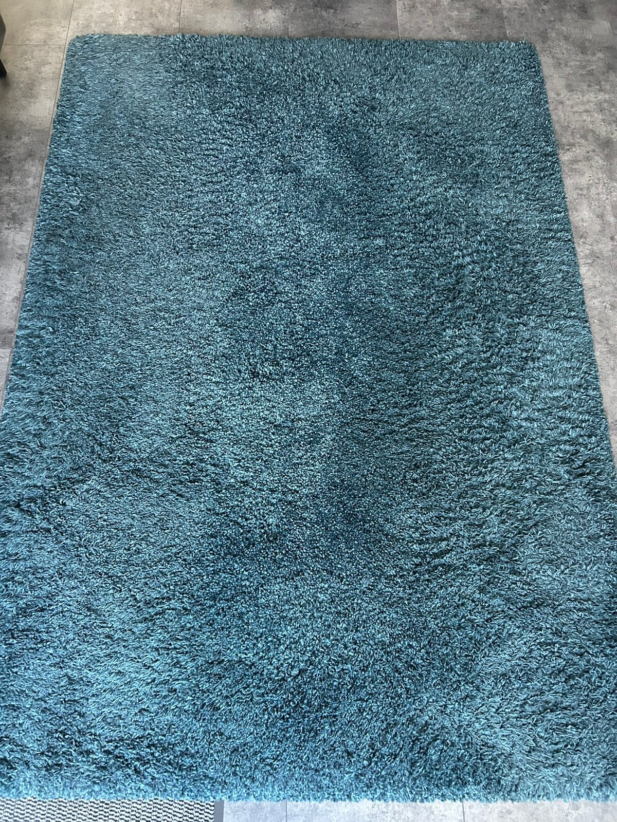 Vloerkleed petrol, Huis en Inrichting, Stoffering | Tapijten en Kleden, Ophalen, Zo goed als nieuw, Rechthoekig, 200 cm of meer