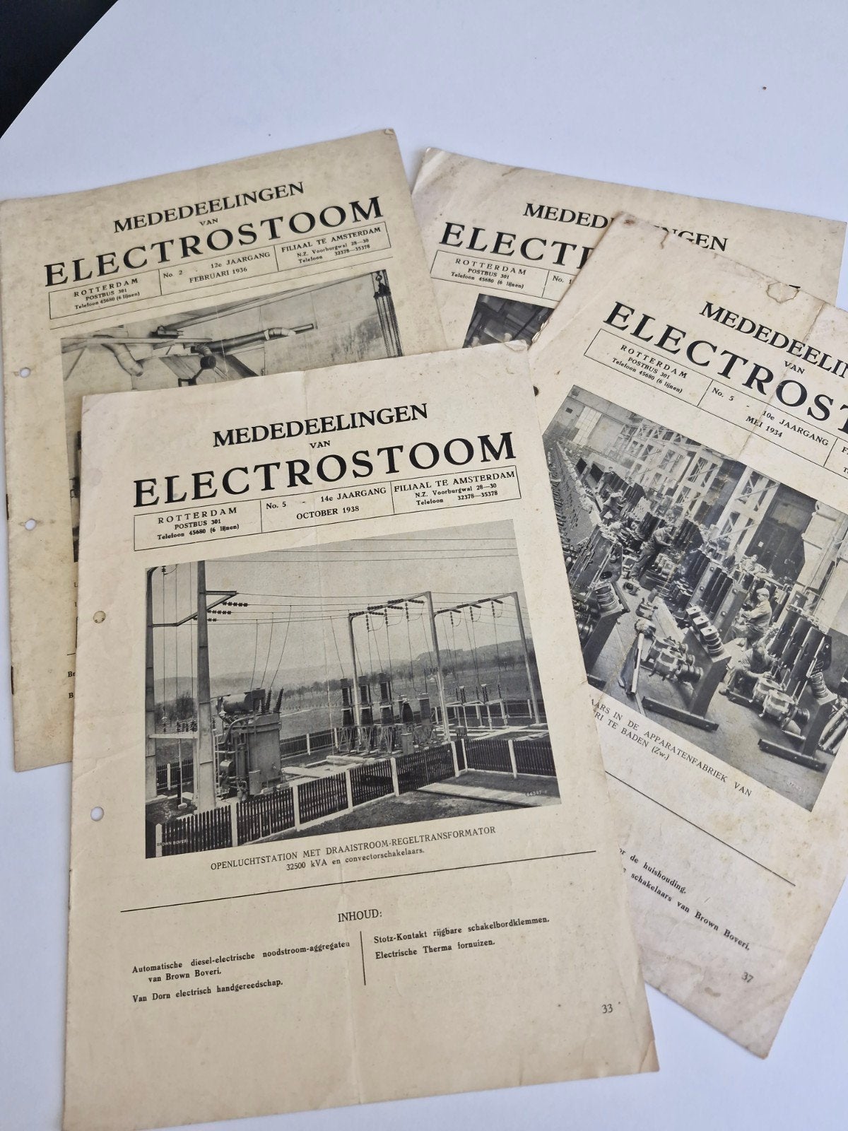 Mededeelingen van Electrostoom (4x), Verzamelen, Ophalen of Verzenden, 1920 tot 1940, Nederland, Tijdschrift