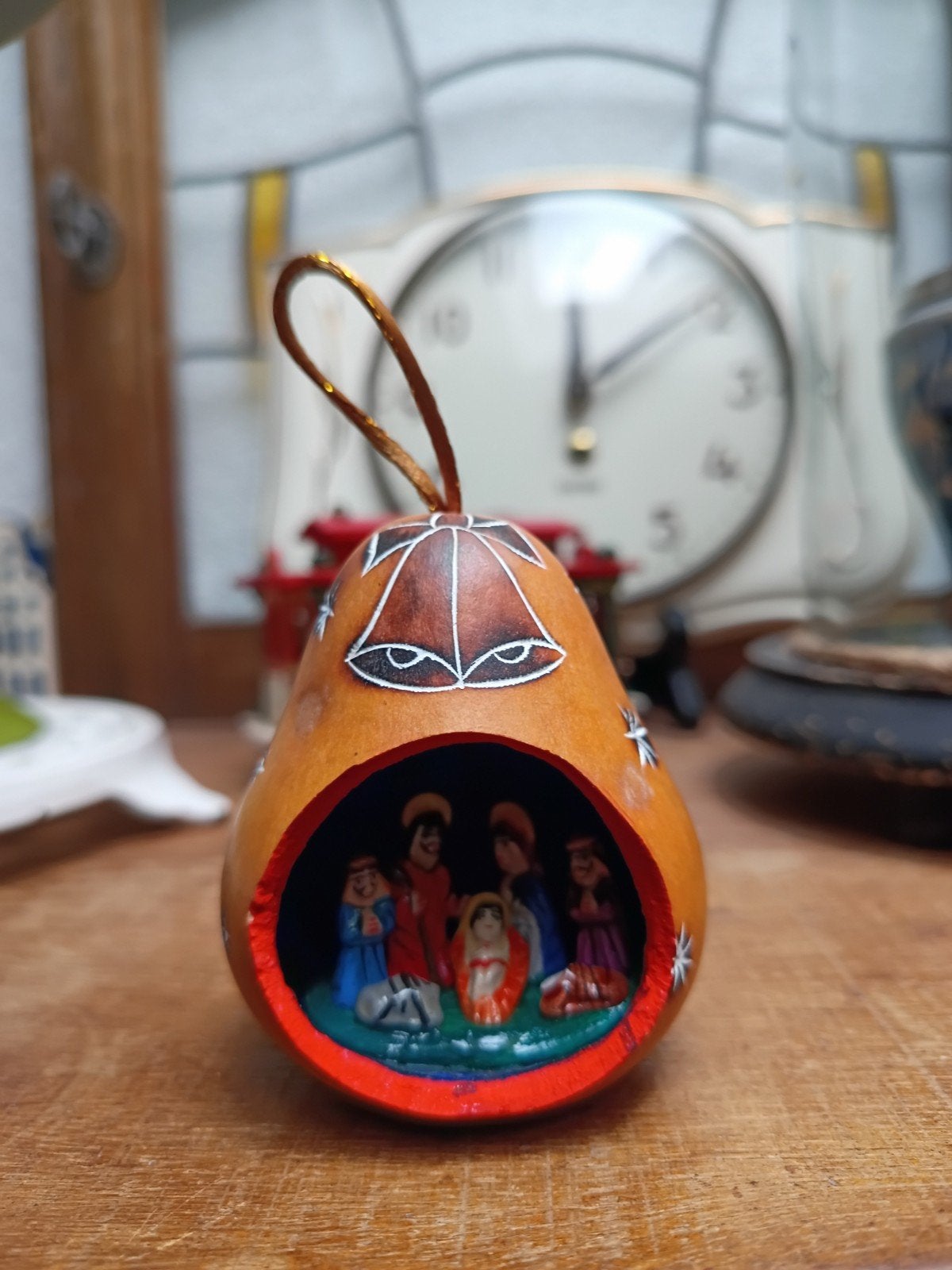 klein kerstgroepje in kleine kalebas, Ophalen, Zo goed als nieuw