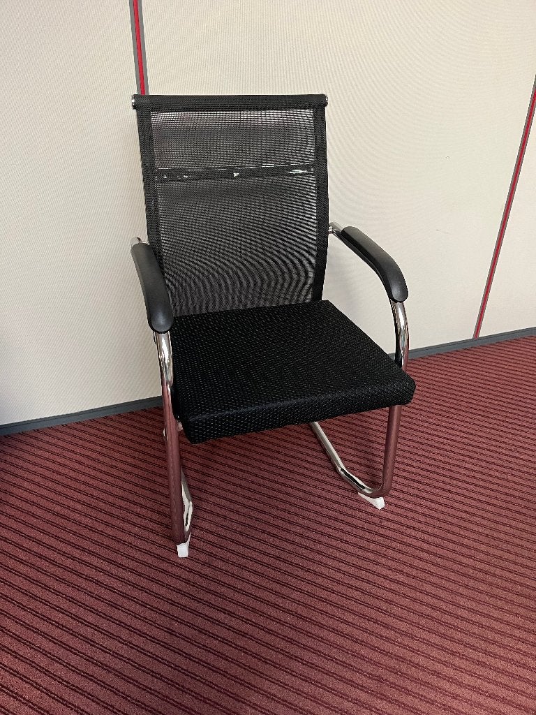 eetkamer/vergader Stoelen set 6 zwart, Ophalen, Kunststof, Gebruikt, Zwart