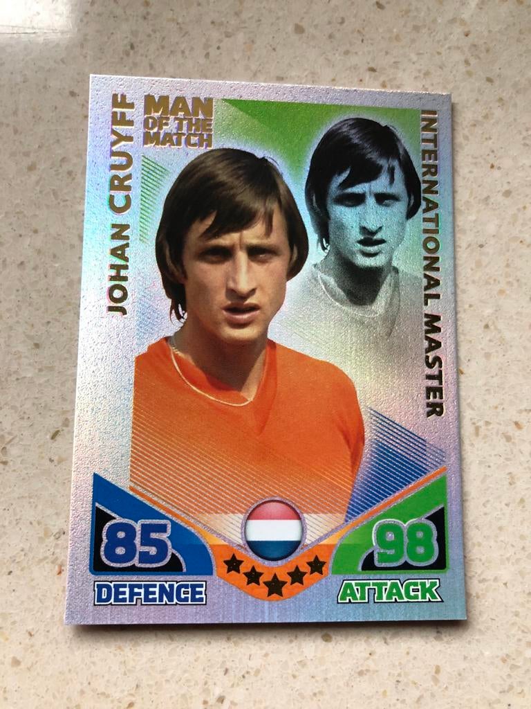 Topps Match Attax WK 2010 Johan Cruyff Man of the Match, Verzamelen, Ophalen of Verzenden, Zo goed als nieuw, Overige sporten