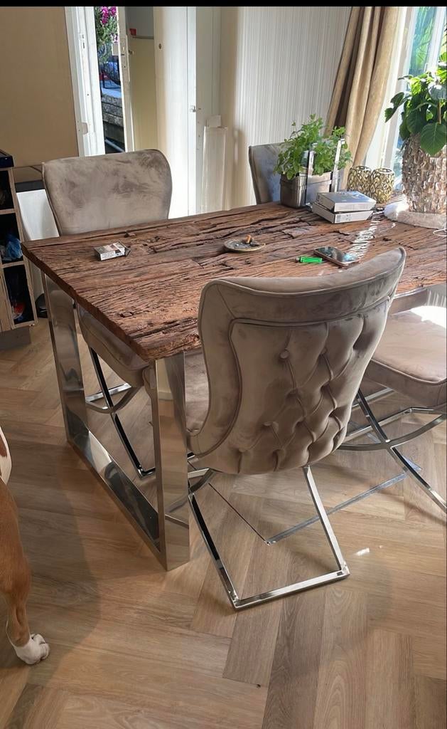 4 Eetkamerstoelen Erik Kuster stijl - Luxe en Comfort, Ophalen of Verzenden, Zo goed als nieuw