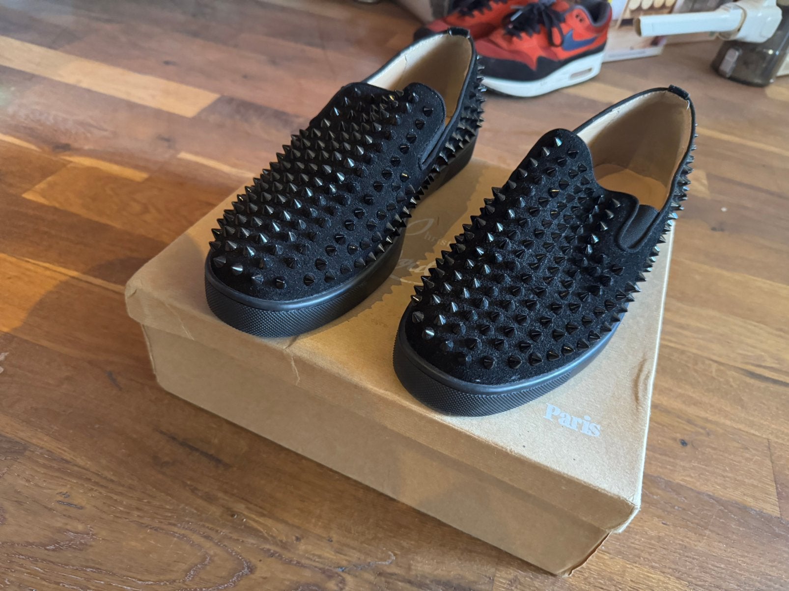 Louboutin instappers, Loafers, Zwart, Ophalen of Verzenden, Zo goed als nieuw