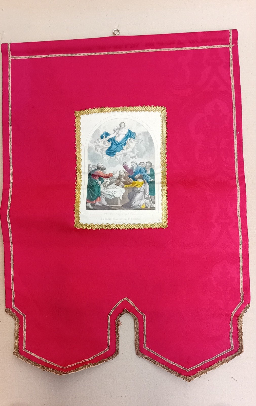 Vaandel Maria-Hemelvaart ( L'assomption), Ophalen of Verzenden, Gebruikt