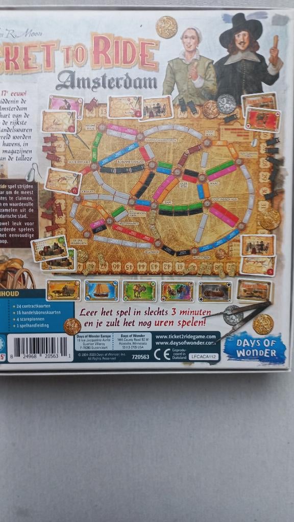 Bordspel ticket to ride Amsterdam, Hobby en Vrije tijd, Gezelschapsspellen | Bordspellen, Drie of vier spelers, Verzenden, Nieuw