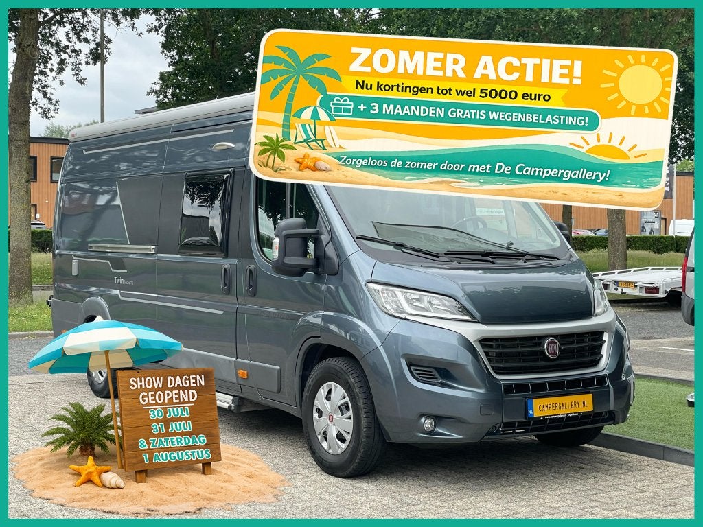 Adria Twin 640 SPX DWARSBED ZONNEPANEEL BEARLOCK EURO6, Buscamper of Camperbus, Ringverwarming, Fiat, 6 tot 7 meter