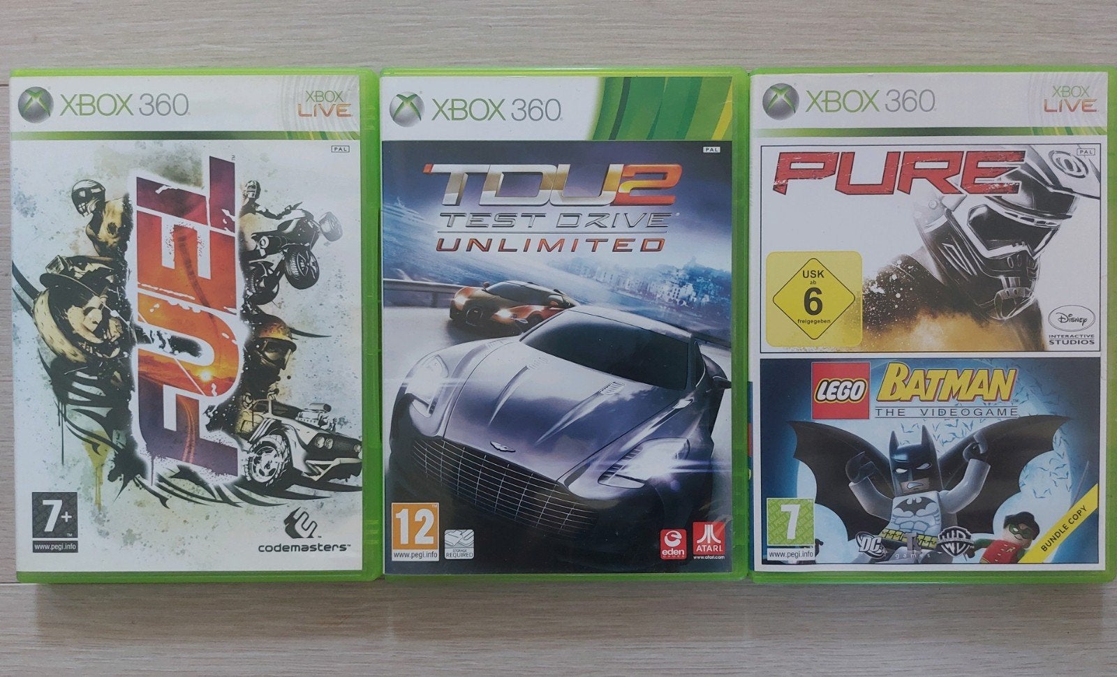 Xbox 360 games: Pure, Lego Batman, Test Drive, Fuel, Racen en Vliegen, Ophalen of Verzenden, Zo goed als nieuw, Gekoppelde computers