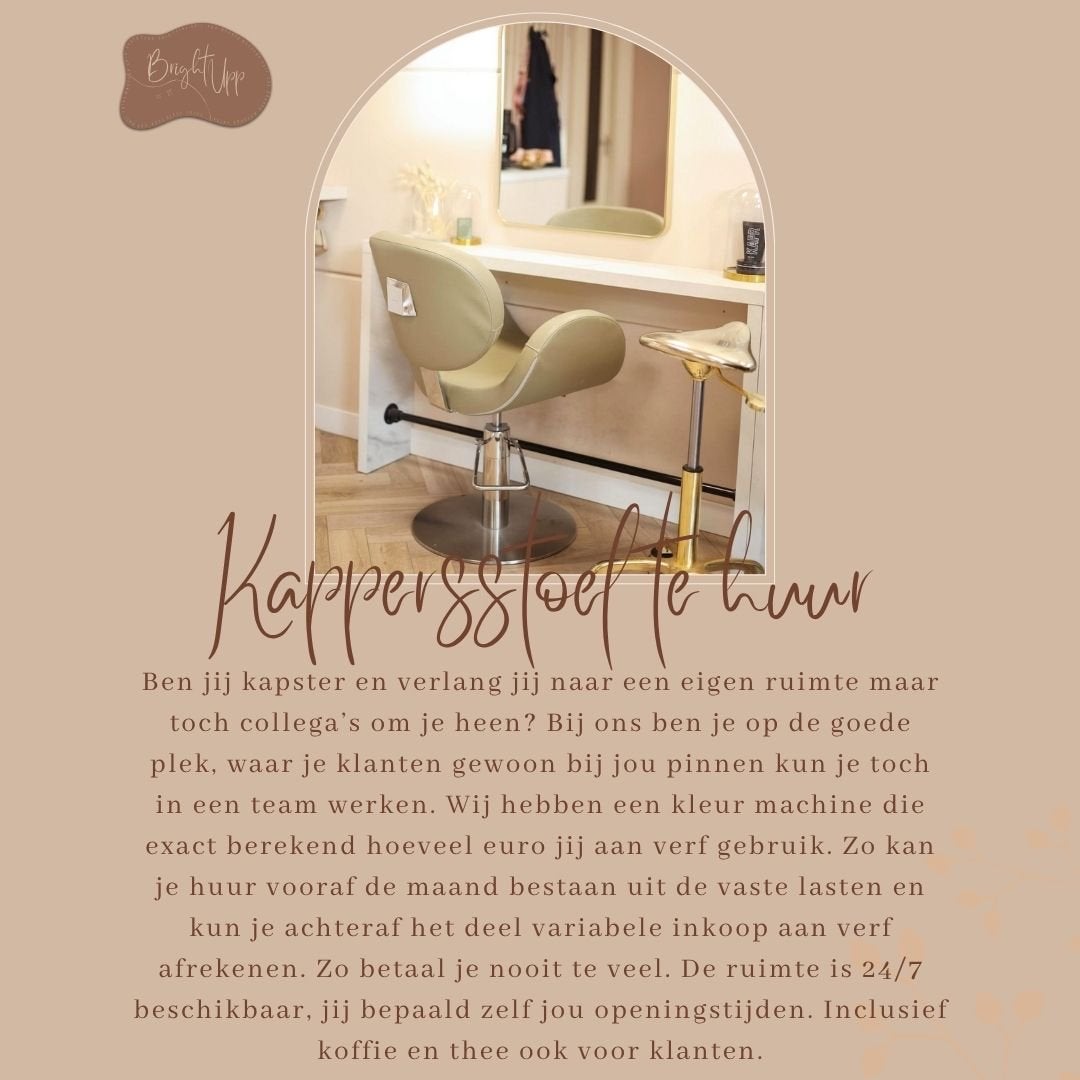 Kappersstoel te huur, MBO