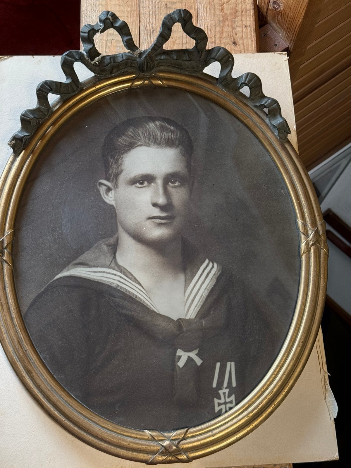 Foto in lijst reichsmarine, Verzamelen, Ophalen of Verzenden, Landmacht, Duitsland, Foto of Poster