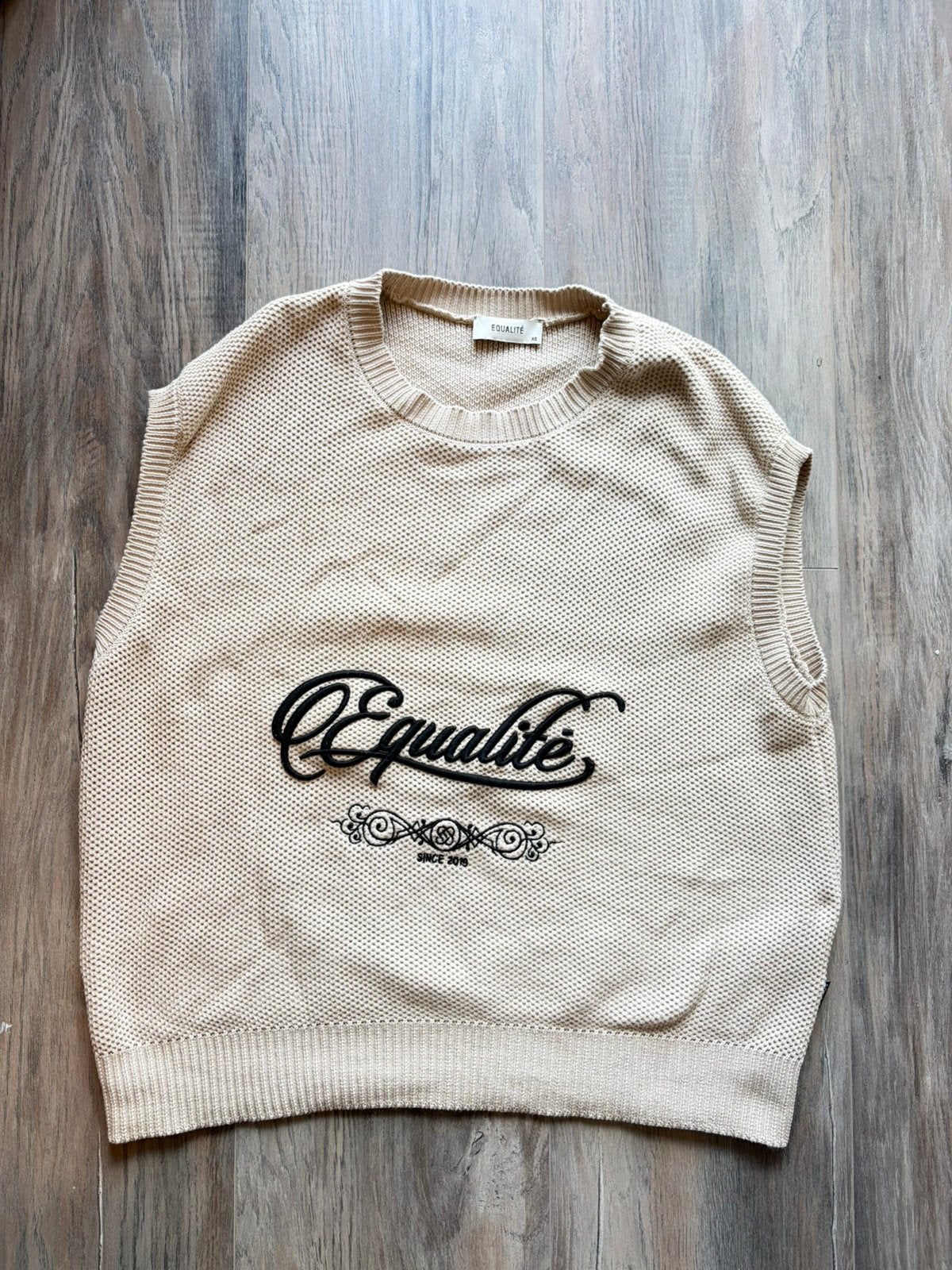 Equalité Lumi Knit Tanktop Beige XS, Kleding | Heren, T-shirts, Ophalen of Verzenden, Zo goed als nieuw, Maat 46 (S) of kleiner