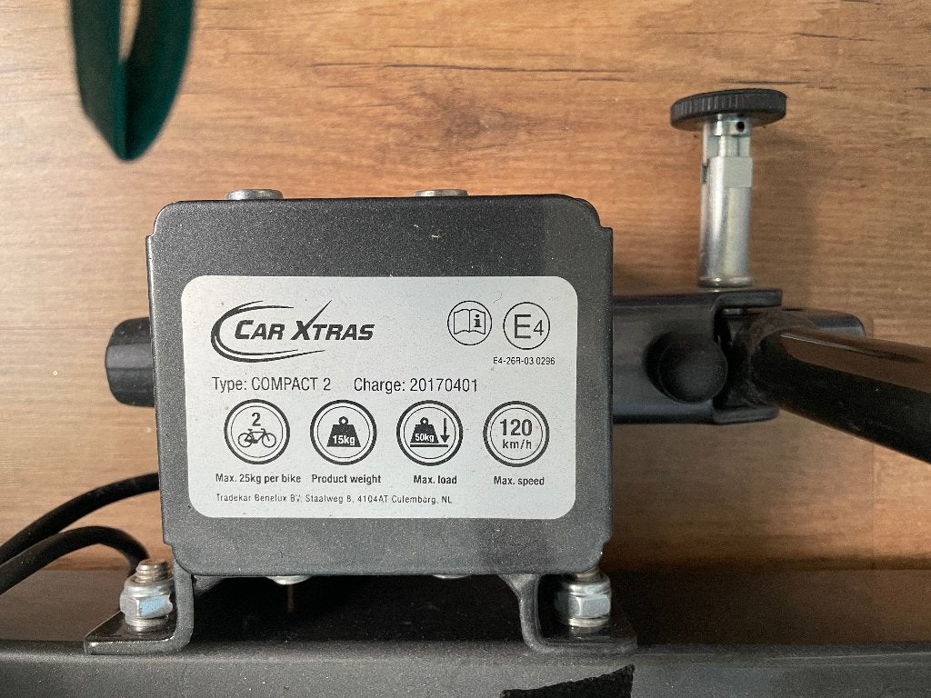 fietsendrager Car Xtras, Auto diversen, Ophalen, 2 fietsen, Zo goed als nieuw, Trekhaakdrager