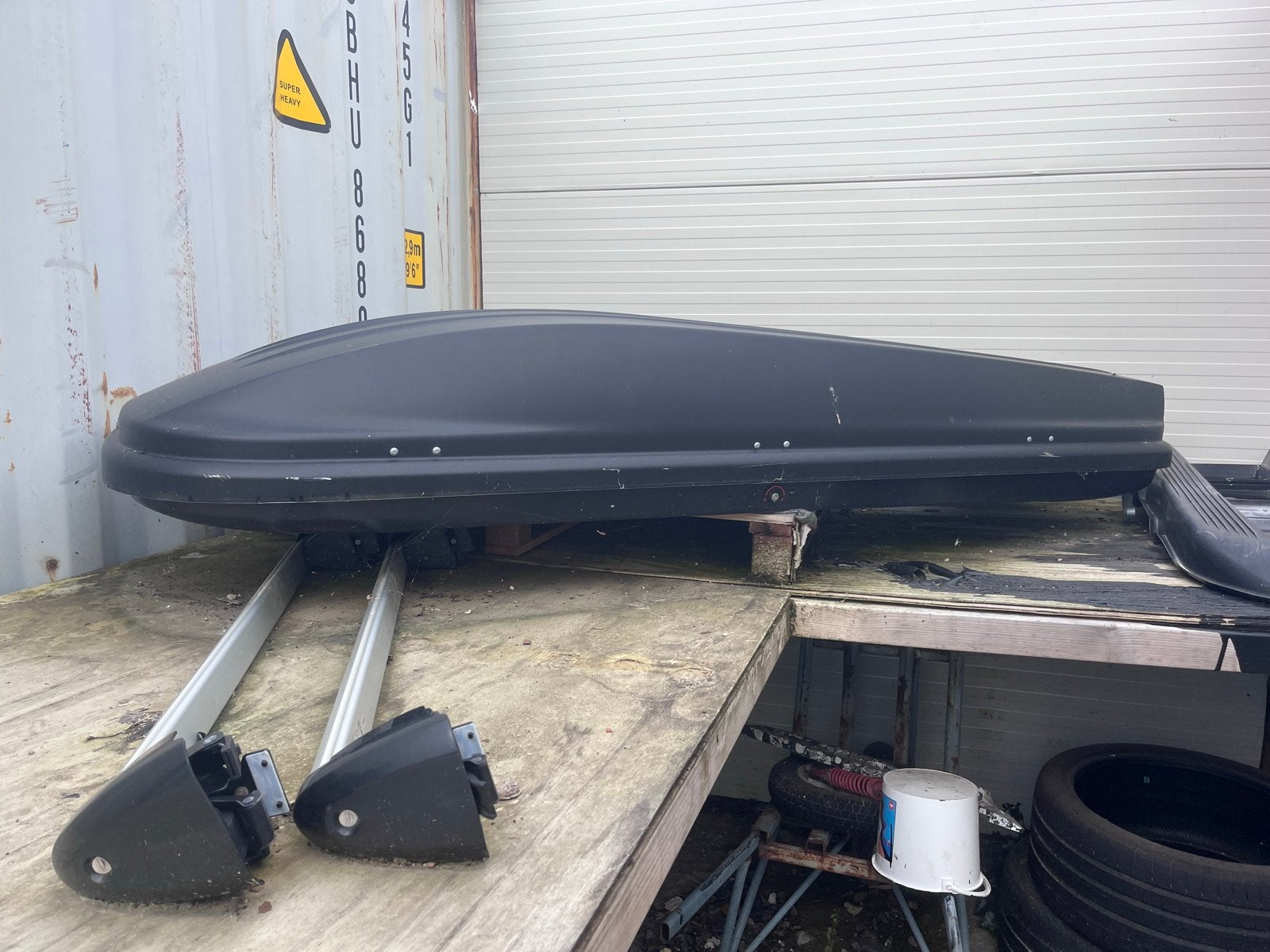 Audi Dakkoffer met dakdragers, Auto diversen, Dakkoffers, Ophalen, Gebruikt